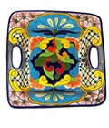 Talavera Square Platter with handles
