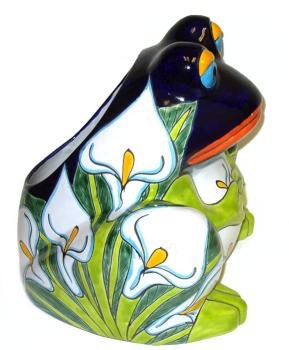 Talavera Frog Planter