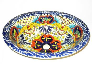 Colorful Oval Talavera Sink