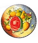 Wavy rimmed Majolica Platter