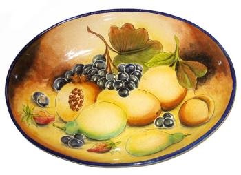 Oval Majolica Bowl