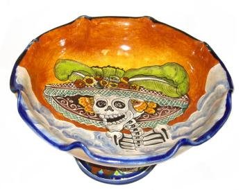 Majolica Day of the Dead Fruit Bowl