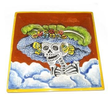 Day of the Dead Majolica Platter