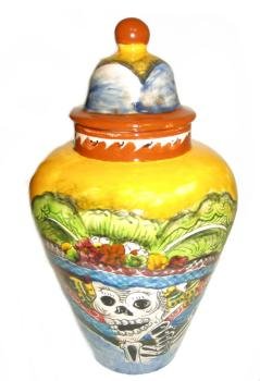 Day of the dead Majolica Ginger Jar