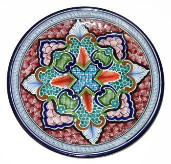 Multicolored Round Talavera Platter