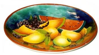 Oval Mexican Talavera Fruit Bowl