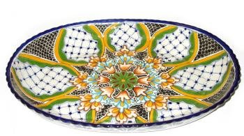 Oval Talavera Pottery Bowl