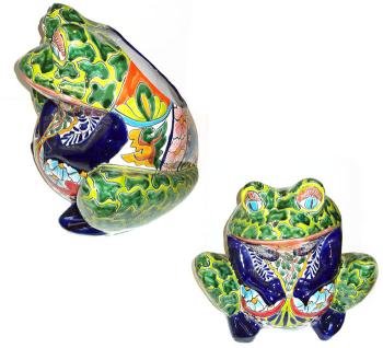 Talavera Frog Planter