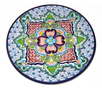 Leal Blue Talavera Plate