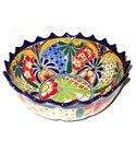 Wavy  Rimmed Talavera Bowl
