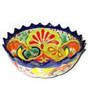 Wavy Rimmed Talavera Bowl