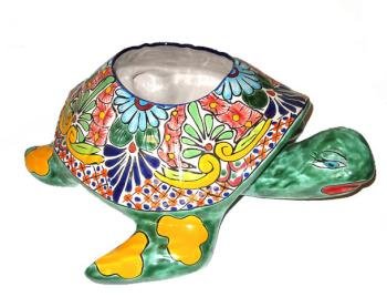 Talavera Turtle Flowerpot