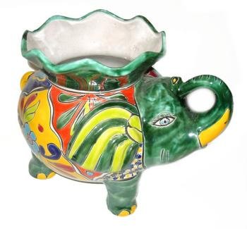 Elephant Talavera Flowerpot