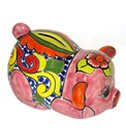 Pink Talavera Piggy Bank