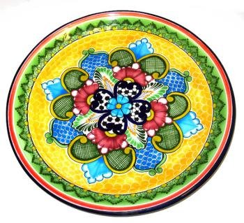 Gorgeous Yellow Talavera Plate