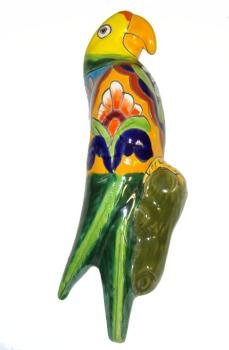 Green Talavera Wall Parrot.