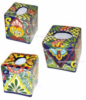 Talavera Tissue Napkin Holder Set