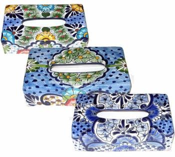 Talavera Tissue Napkin Holder Set