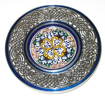 Talavera Plate with Pewter