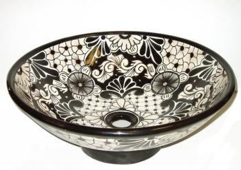 Black and White Top Mounted Sink