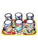 Talavera Tequila Shots Set