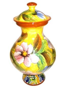Floral Majolica Urn