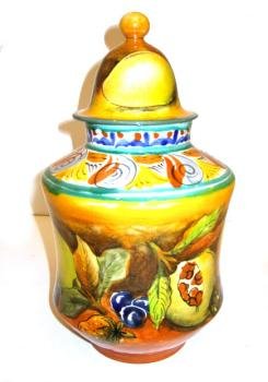 Small Majolica Cookie Jar
