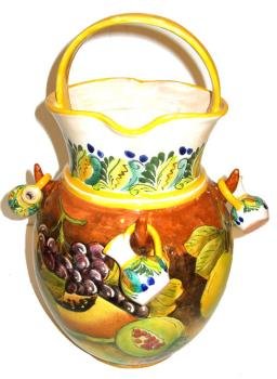Majolica Pitcher with Four Cantaritos