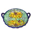 Majolica Fruit Bowl with Handles