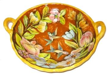 Majolica Bowl with Handles