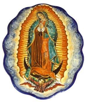 Majolica Virgin Platter