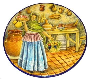 Majolica Round Kitchen Platter