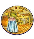 Majolica Round Kitchen Platter