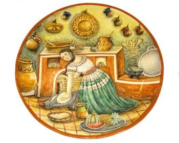 Majolica Round Kitchen Platter