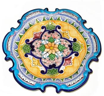 Wavy Talavera Round Plate