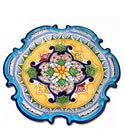 Wavy Talavera Round Plate