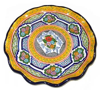Pretty Yellow Talavera Plate