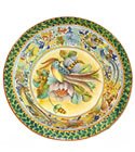 Majolica Bird and Flowers Bowl