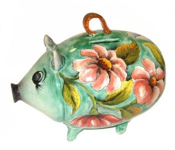 Majolica Piggy Bank