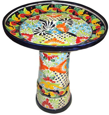 Talavera Birdbath