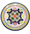 Blue Rimmed Talavera Plate