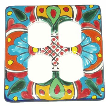 Quadruple Talavera Switch Plate
