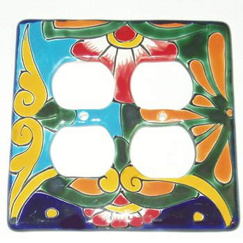 Quadruple Talavera Switch Plate