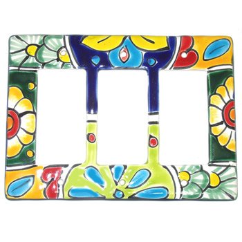 Triple Talavera Switch Plate Set
