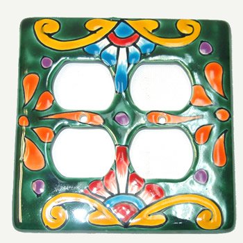 Quadruple Talavera Switch Plate