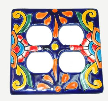 Quadruple Talavera Switch Plate