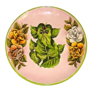 Majolica Ganesh Platter