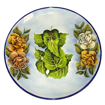 Majolica Ganesh Platter