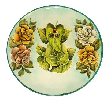 Majolica Lord Ganesh Platter