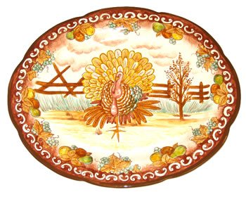 Oval Talavera Turkey Platter
